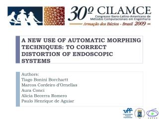 A NEW USE OF AUTOMATIC MORPHING TECHNIQUES: TO CORRECT DISTORTION OF ENDOSCOPIC SYSTEMS