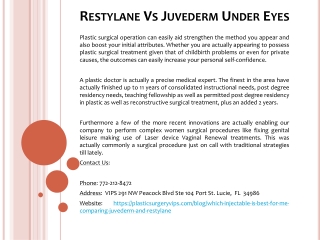 Restylane Vs Juvederm Under Eyes