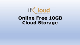 Online Free 10GB Cloud Storage