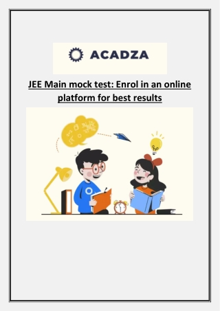 JEE Main mock test