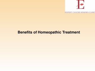 Benefits of Homeopathic Treatment