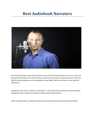 Best Audiobook Narrators