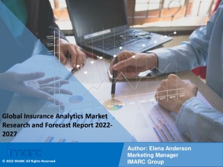 Insurance Analytics Market PDF, Size, Share, Trends, Industry Scope 2022-2027