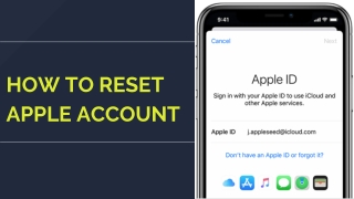 How To Reset Apple Account