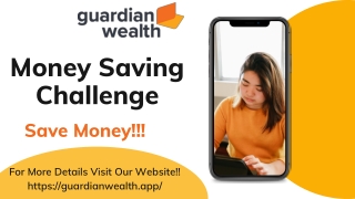 Money Saving Challenge | Weekly Saving Challenge- GuardianWealth