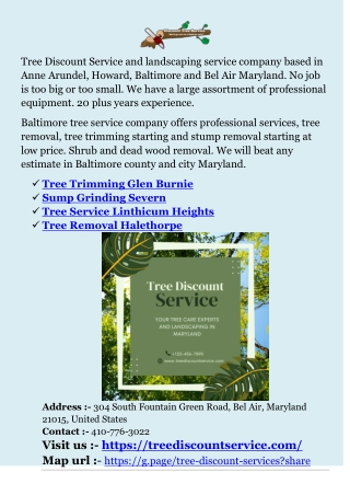 Tree service Nottingham MD