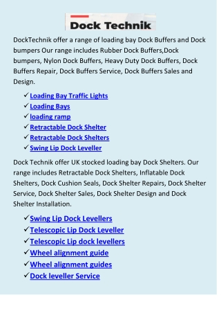 Swing Lip Dock Leveller
