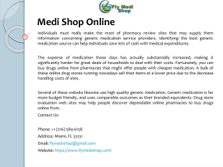 Medi Shop Online