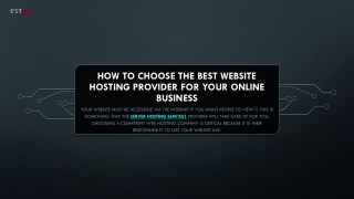 Choose The Best Website Hosting