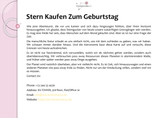 Stern Kaufen Zum Geburtstag