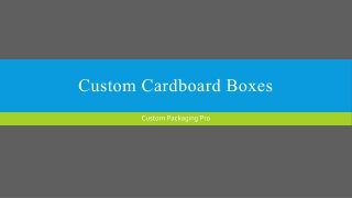 Custom Cardboard Boxes