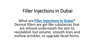 Filler Injections in Dubai