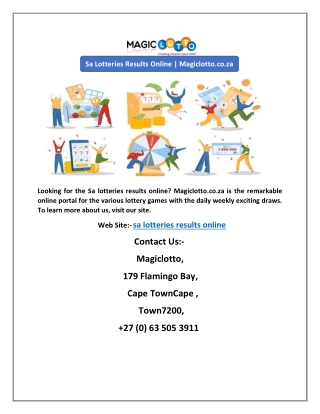 Sa Lotteries Results Online | Magiclotto.co.za