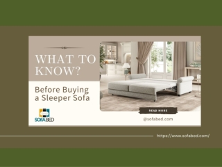 What to Know Before Buying a Sleeper Sofa