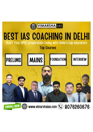 Best IAS Coaching In Delhi Vimarsha IAS