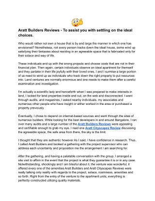 Aratt Builders Reviews - To assist you with settling on the ideal choices