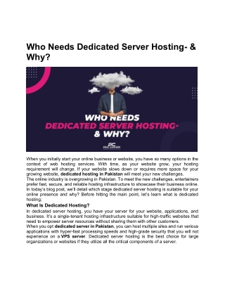 Who Needs Dedicated Hosting