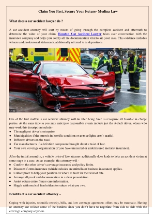 Claim You Past, Secure Your Future- Medina Law
