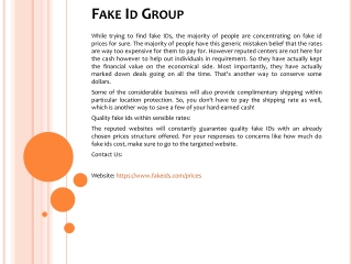 Fake Id Group