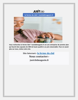 la ferme du cbd | Justcbdmagasin.fr