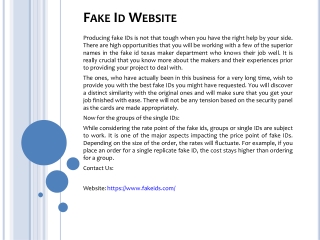 Fake Id Website