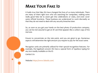 Make Your Fake Id