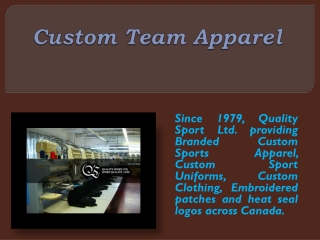 Custom Team Apparel