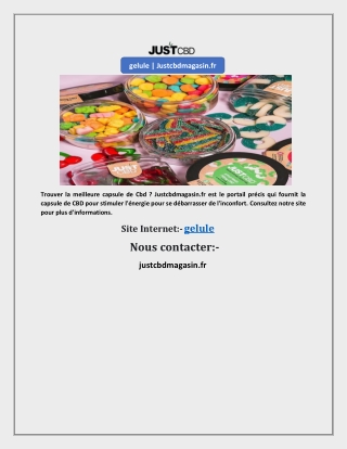 gelule | Justcbdmagasin.fr