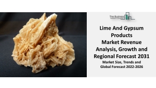 Lime And Gypsum Products Market 2022 Global Size, Share, Top Leaders, Trends