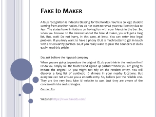 Fake Id Maker