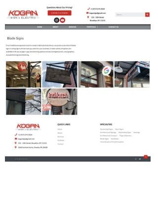 Blade Signs in Brooklyn - Kogan Sign