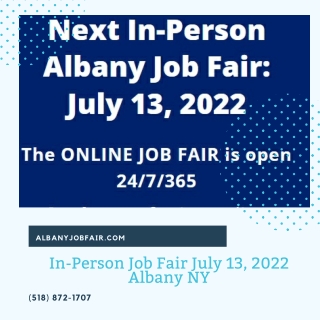 In-Person Job Fair July 13, 2022 Albany NY