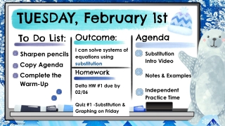 Systems of Equations Substitution