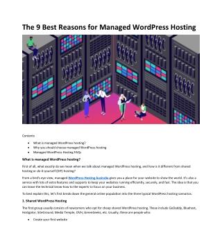 The 9 Best Reasons for Managed WordPress Hosting