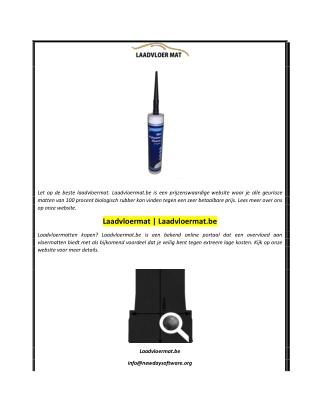 Laadvloermatten  Laadvloermat.be