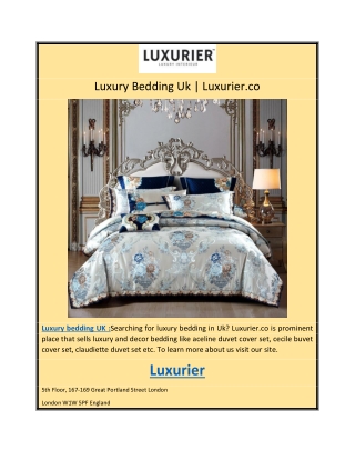 Luxury Bedding Uk