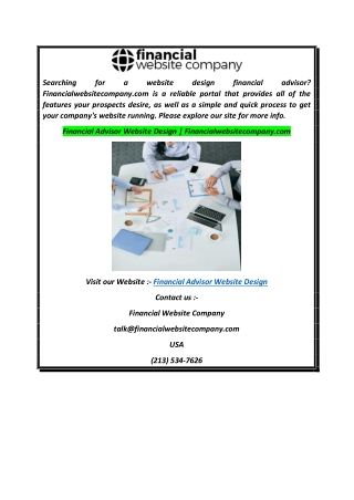 Financial Advisor Website Design  Financialwebsitecompany.com