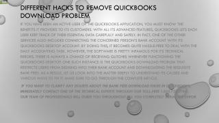 An Easy guide to fix QuickBooks Download Problem