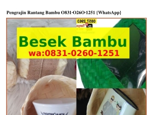 Pengrajin Rantang Bambu