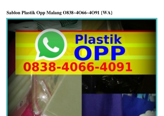 Sablon Plastik Opp MalangSablon Plastik Opp Malang 08ᣮ8-Ꮞ0ᏮᏮ-Ꮞ0ᑫI(WA)