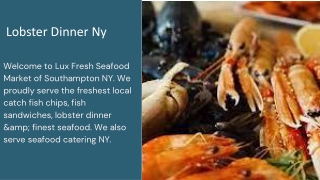 Lobster Dinner Ny