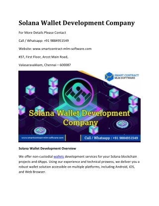 Solana Wallet development company