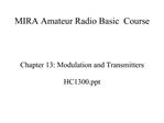 MIRA Amateur Radio Basic Course