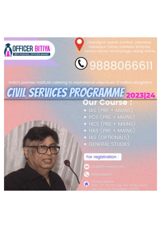 Top IAS Coaching In Jalandhar Officer Bitiya