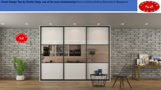 Closet Design Tips by Shutter Shop