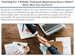 Searching For A Reliable Trademark Registration Source Online? Here’s How You Ca