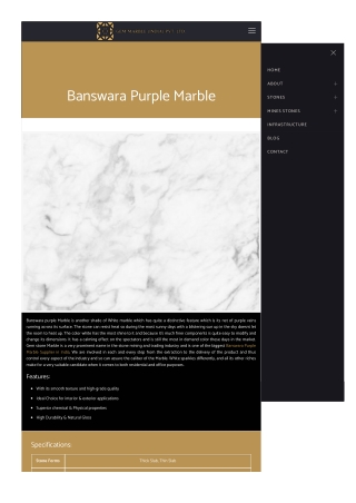 Banswara Purple Marble supplier in India