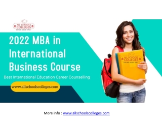 MBA in International Business Course