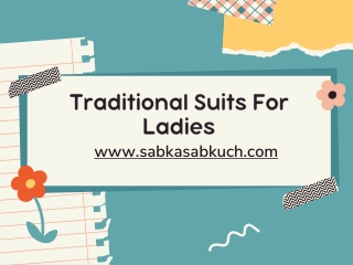 Traditional Suit For Ladies || Happiness Guaranteed || Online Fashion Shopping |