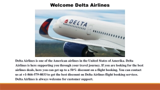 Delta Airlines Customer service number  1-866-579-8033